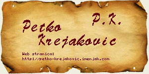 Petko Krejaković vizit kartica